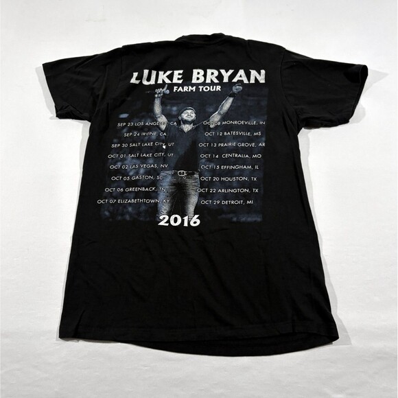 Luke Bryan Black Farm Tour Concert Tee T-Shirt Country Music Whisky Crew Sz S - Picture 7 of 8